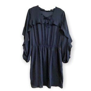 Mika & Gali Navy Blue dress with ruffles, size M